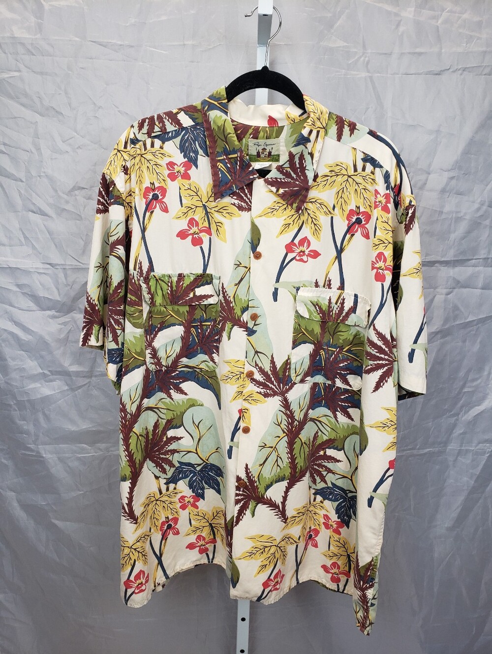Reyn Spooner Vintage Rayon Tropical Hawaiian Shirt Size XXL